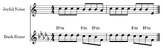 Dark Horse music notes
