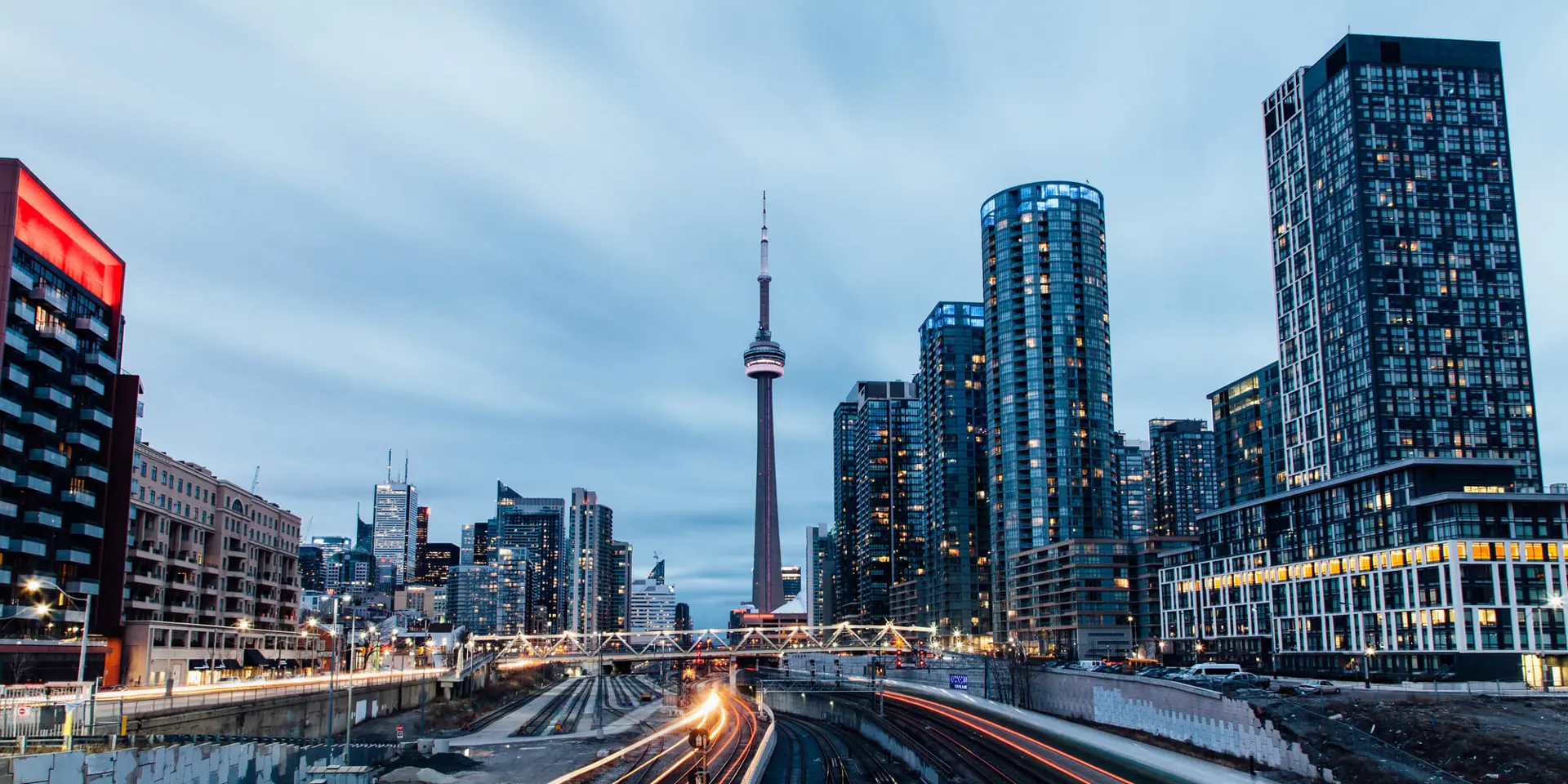Toronto Skyline from rail tracks